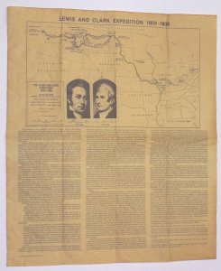 Lewis and Clark Expedition antiqued parchment replica document